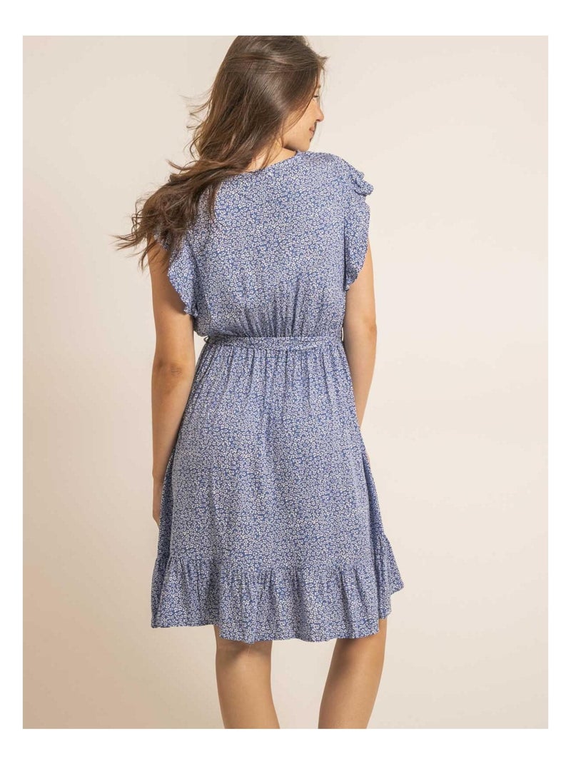 Vestido corto con motivos ILOFTI Azul - Kiabi