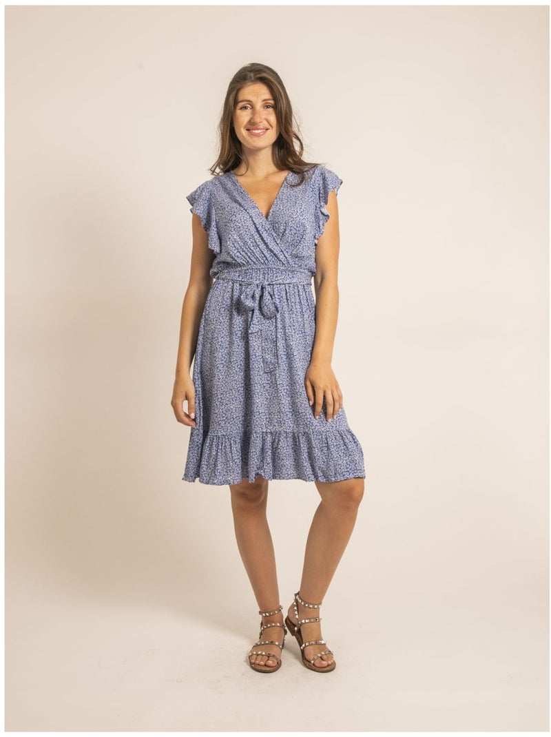 Vestido corto con motivos ILOFTI Azul - Kiabi