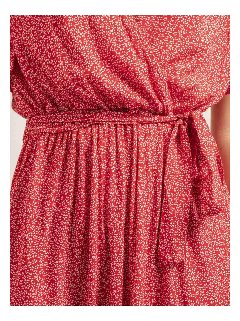 Vestido corto con motivos ILOFTI Rojo - Kiabi