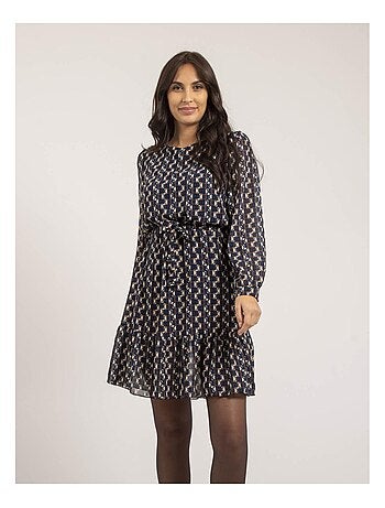 Vestido corto con motivos IPERTIA