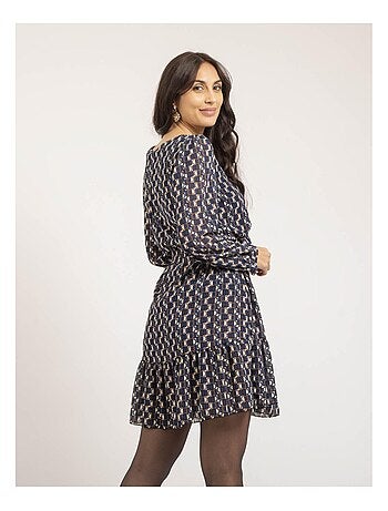 Vestido corto con motivos IPERTIA
