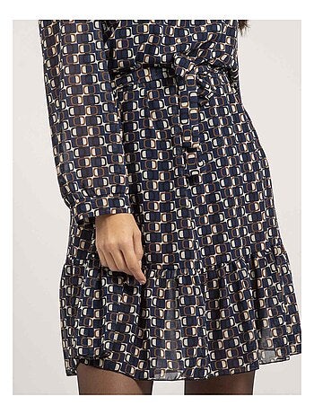 Vestido corto con motivos IPERTIA