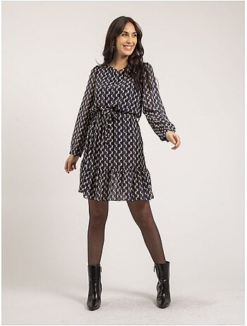 Vestido corto con motivos IPERTIA