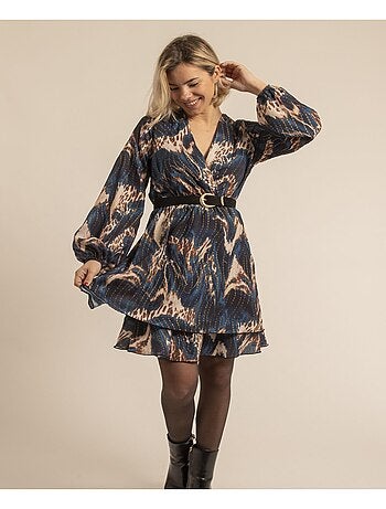 Vestido corto con motivos iraline