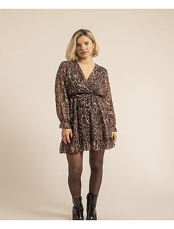 Vestido corto con motivos ISALTA
