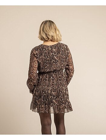 Vestido corto con motivos ISALTA