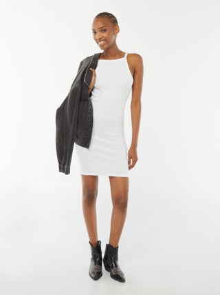 Vestido corto con sisa americana