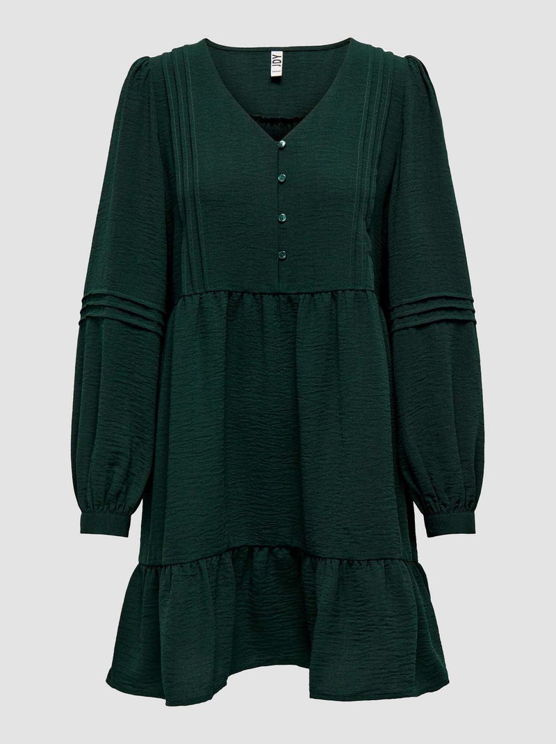 Vestido corto con volantes VERDE - Kiabi
