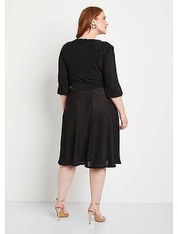 Vestido corto cruzado con lentejuelas - Afibel