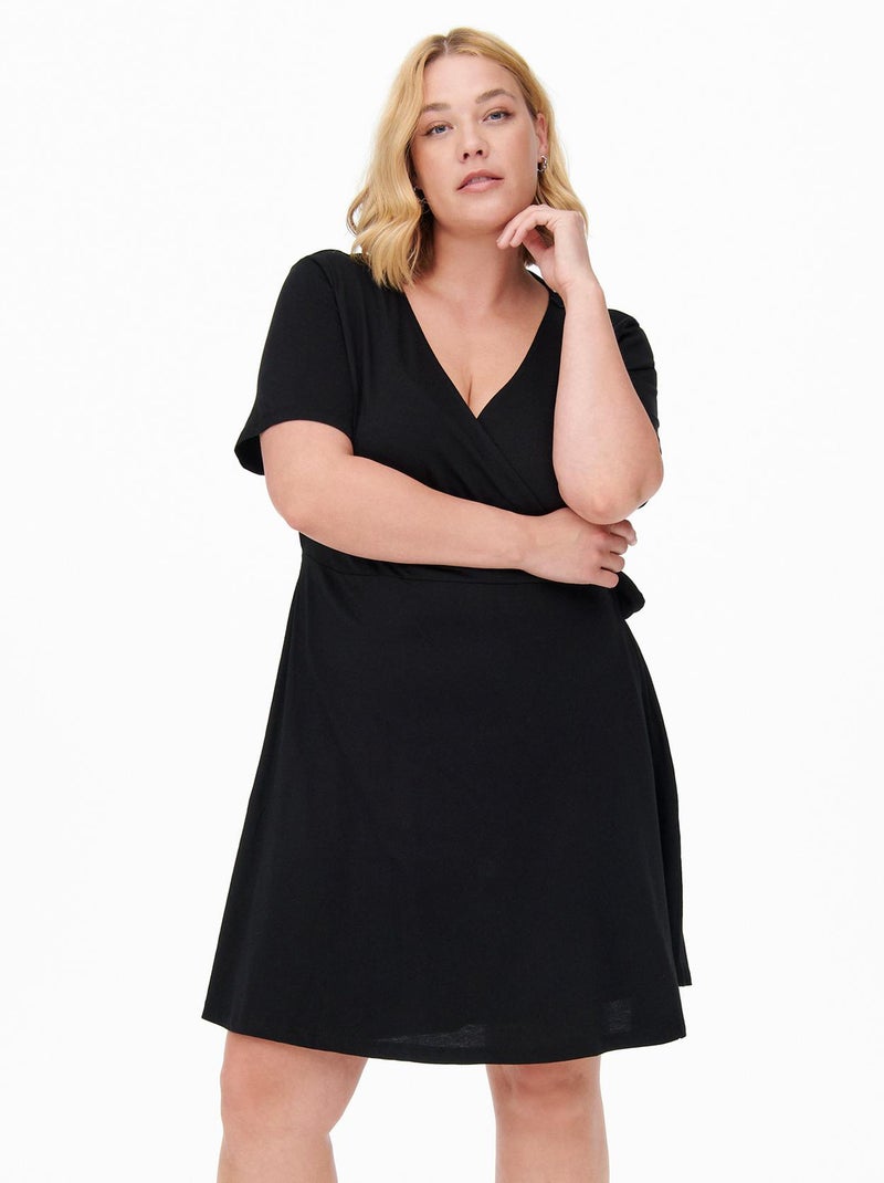 Vestido corto cruzado 'Only' negro - Kiabi
