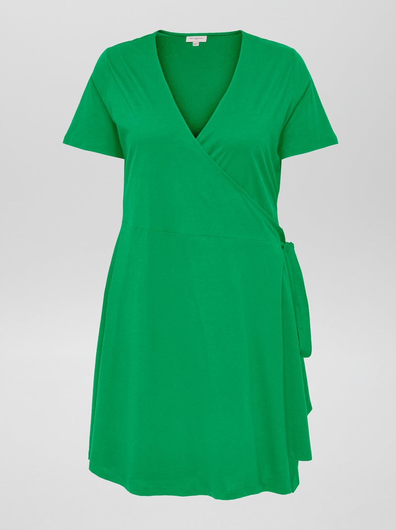 Vestido corto cruzado 'Only' VERDE - Kiabi