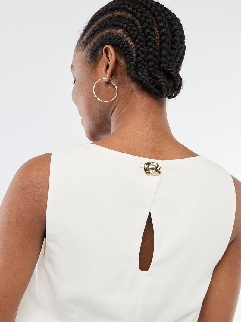 Vestido corto de ceremonia Blanco - Kiabi