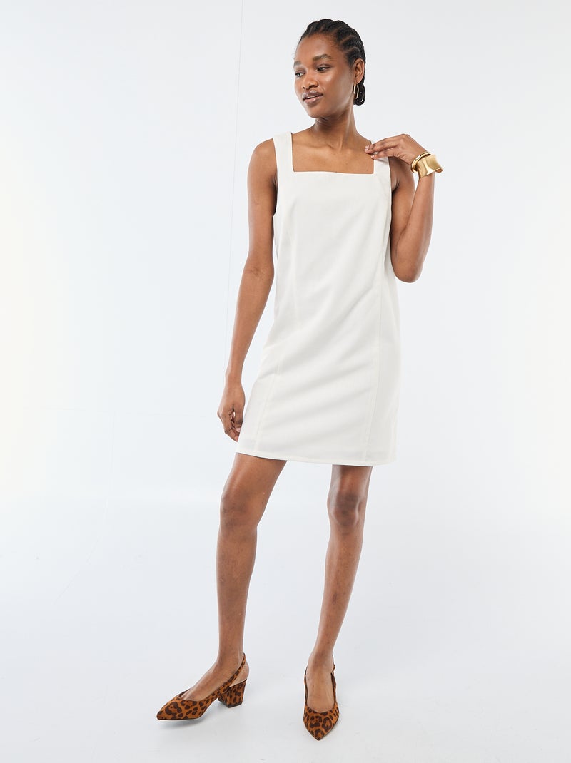 Vestido corto de ceremonia Blanco - Kiabi
