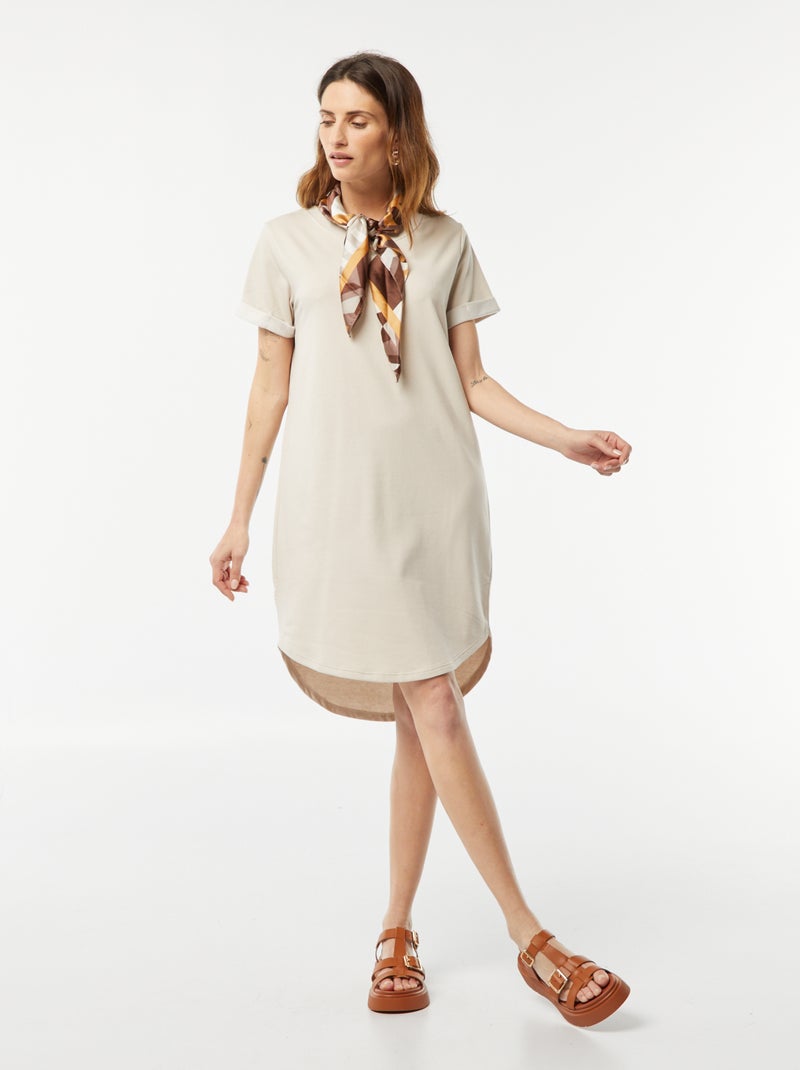 Vestido corto de chándal 'JDY' BEIGE - Kiabi