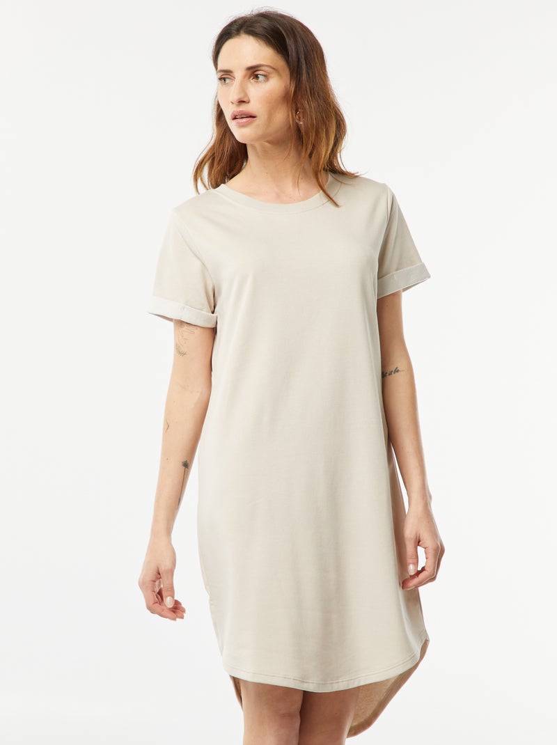 Vestido corto de chándal 'JDY' BEIGE - Kiabi