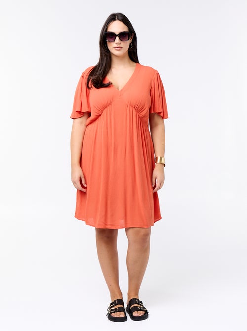 Vestido corto de crepé - Kiabi