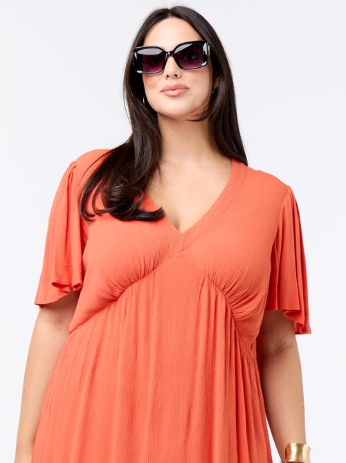 Vestido corto de crepé - Kiabi