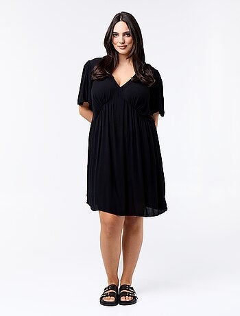Vestido corto de crepé