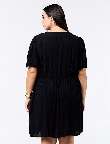 Vestido corto de crepé