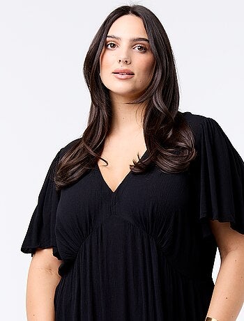 Vestido corto de crepé