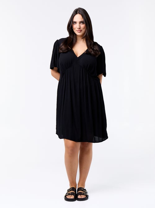 Vestido corto de crepé - Kiabi