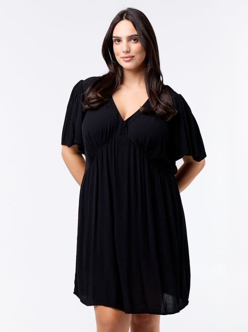 Vestido corto de crepé - Kiabi