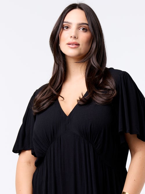 Vestido corto de crepé - Kiabi