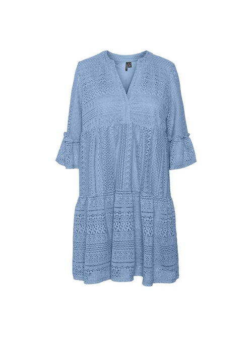 Vestido Corto de Encaje Vero Moda para Mujer - Kiabi