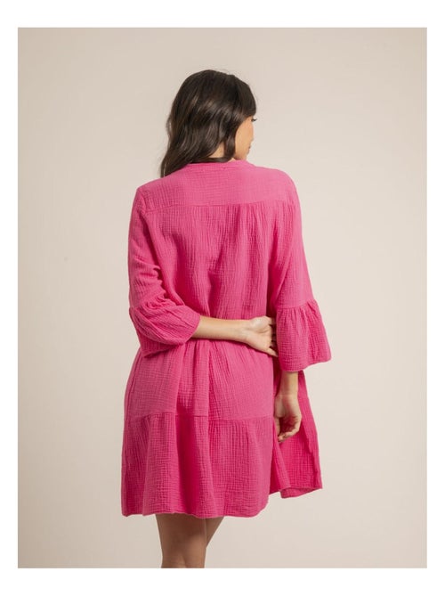 Vestido corto de gasa de algodón IELLA - Kiabi