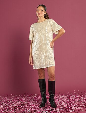 Vestido corto de lentejuelas