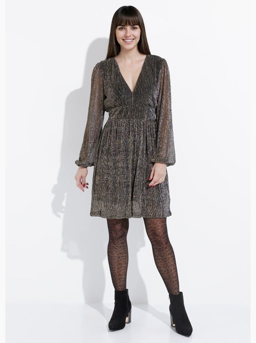 Vestido corto de lentejuelas de cintura alta - AFIBEL - Kiabi