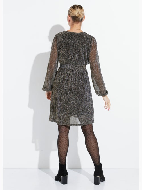 Vestido corto de lentejuelas de cintura alta - AFIBEL - Kiabi