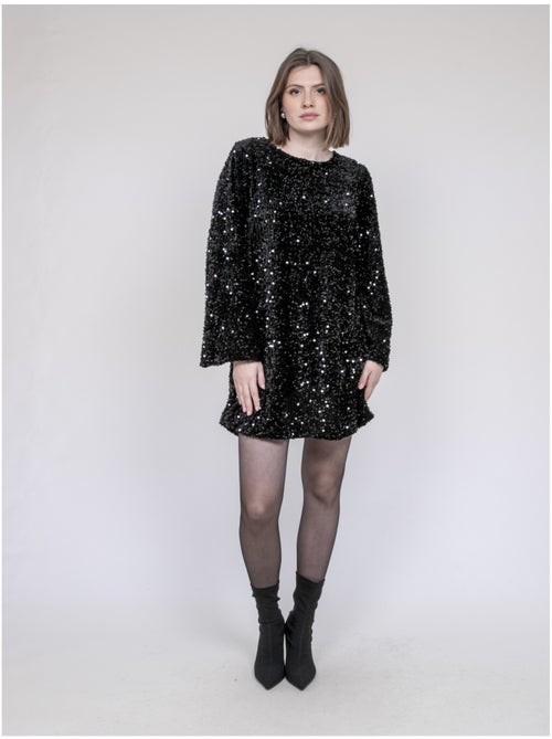 Vestido corto de lentejuelas INAZOE - Kiabi