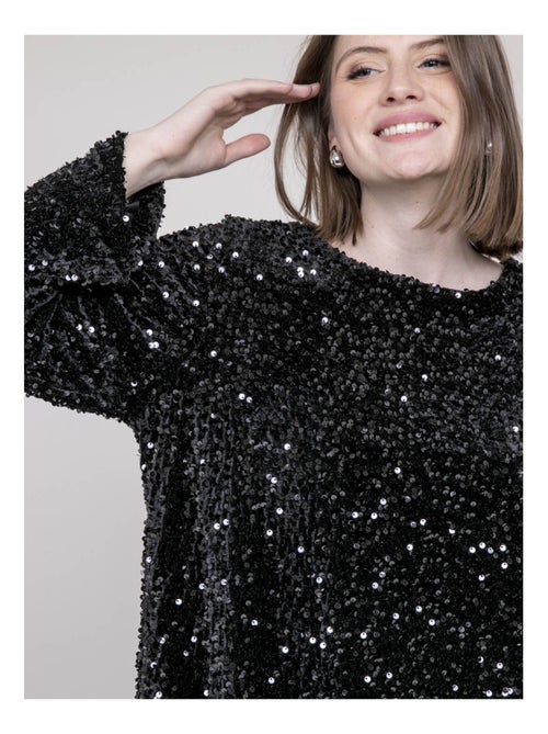 Vestido corto de lentejuelas INAZOE - Kiabi