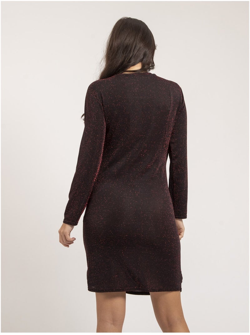 Vestido corto de lentejuelas IZUMI Rojo - Kiabi