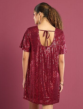 Vestido corto de lentejuelas