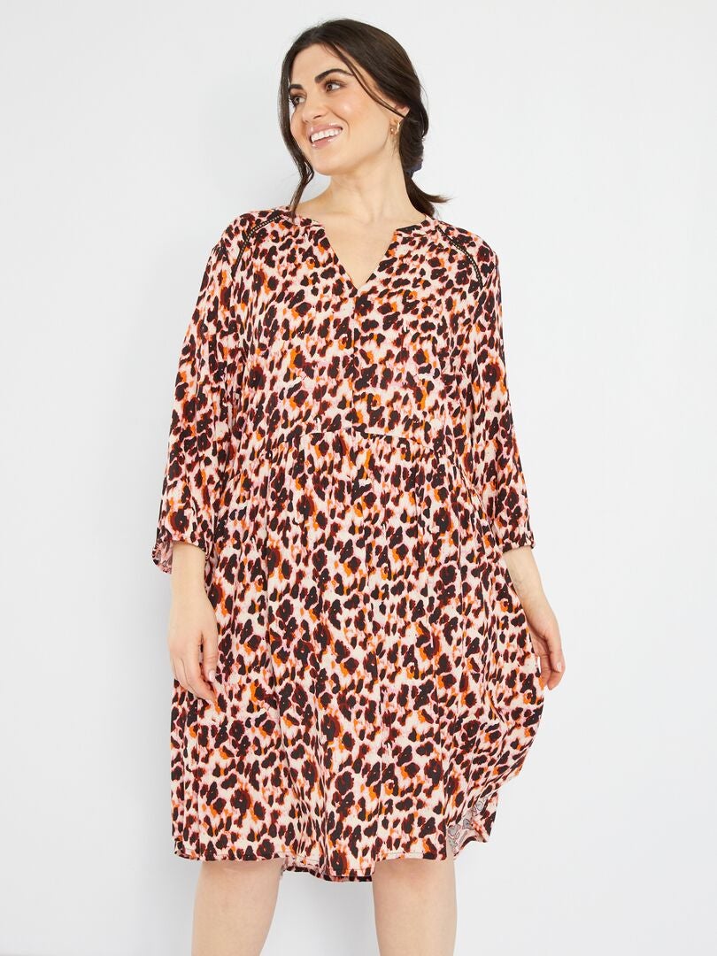 Vestido corto de 'leopardo' 'Only' BEIGE - Kiabi