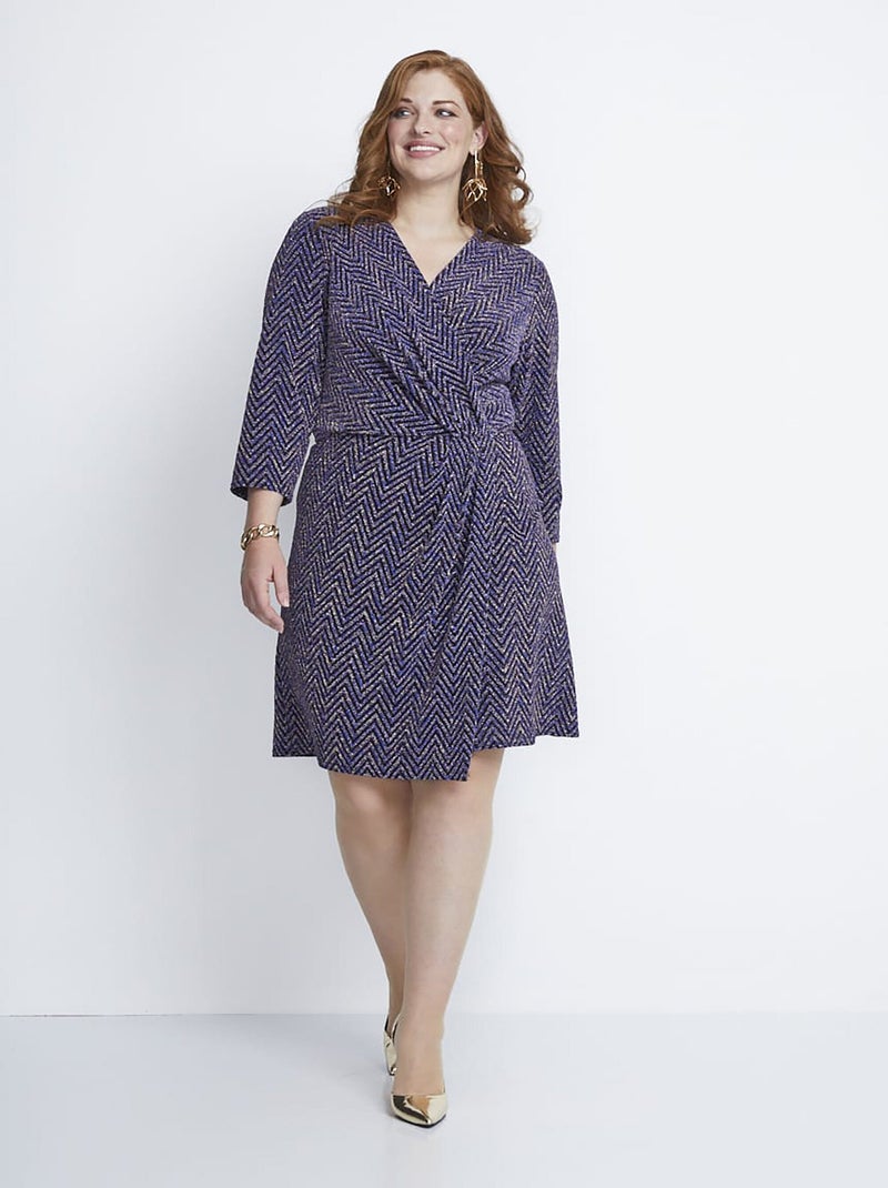 Vestido corto de malla con lentejuelas - AFIBEL Azul - Kiabi