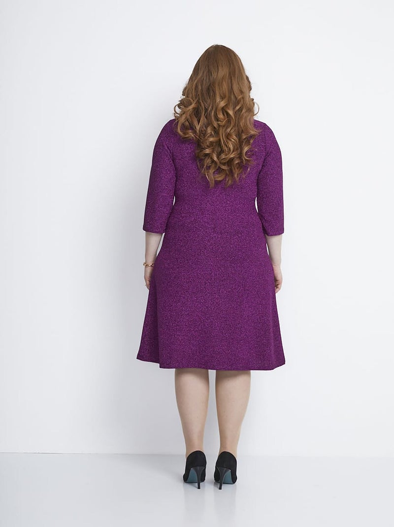Vestido corto de malla con lentejuelas - AFIBEL Rosa - Kiabi