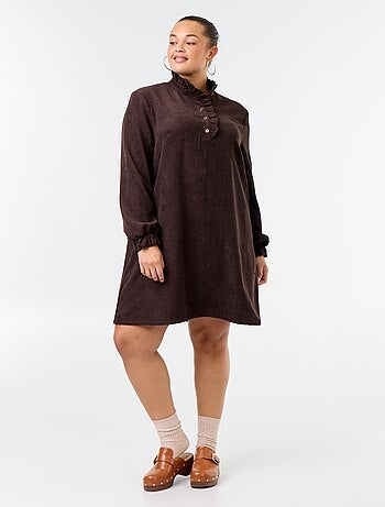 Vestido corto de pana