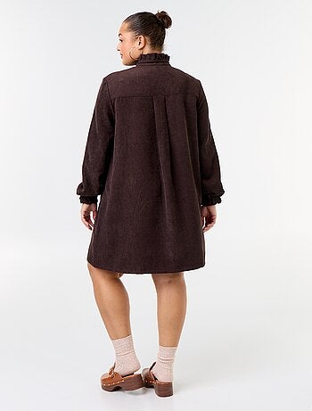 Vestido corto de pana