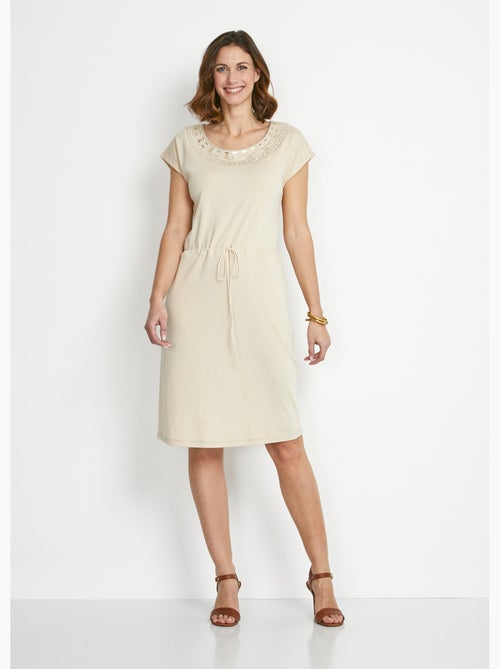 Vestido corto de playa con mangas kimono - Afibel - Kiabi