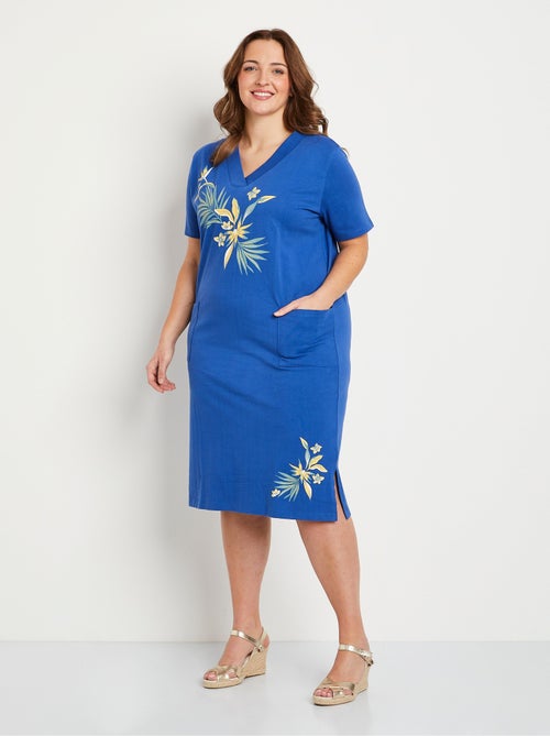 Vestido corto de playa de algodón - Afibel - Kiabi