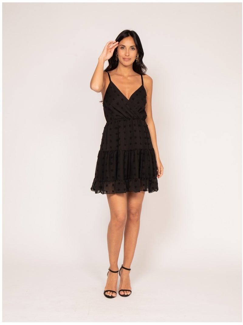 Vestido corto de plumetí IPEKA Negro - Kiabi