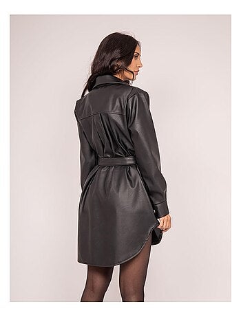Vestido corto de polipiel ISKY