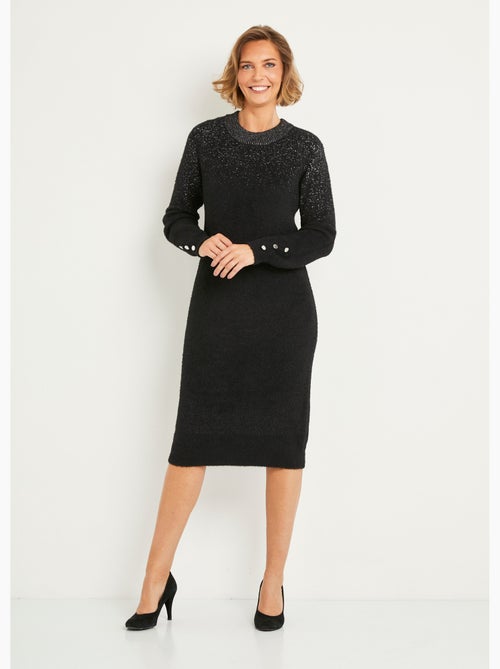 Vestido corto de punto brillante - Afibel - Kiabi