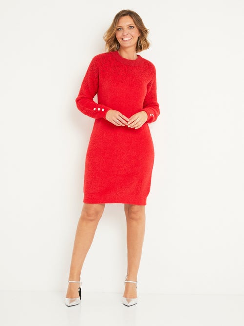 Vestido corto de punto brillante - Afibel - Kiabi