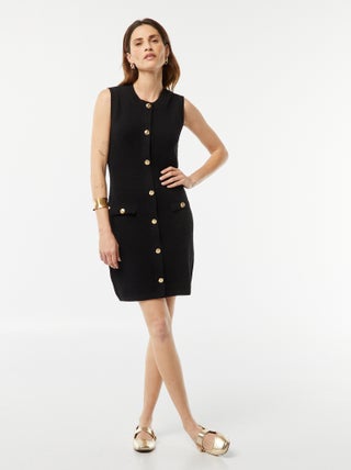 Vestido corto de punto tricotado