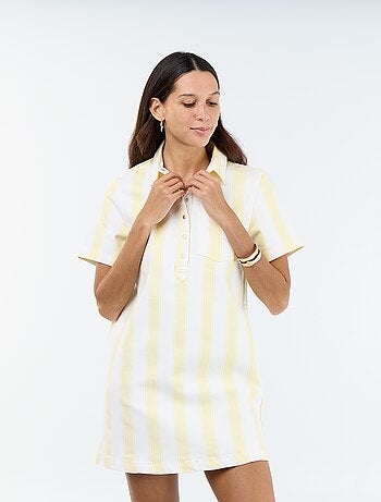 Vestido corto de sarga