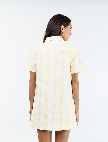Vestido corto de sarga